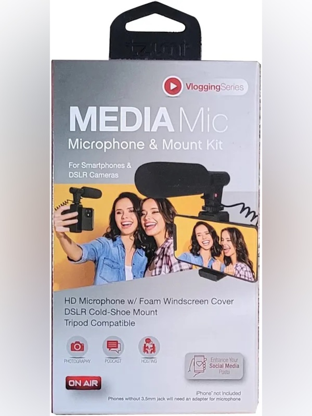 MEDIA Mic Microphone & Mount Kit - Black